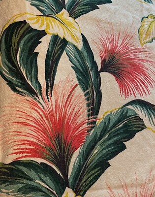 Art Deco 1930s-50s ZOMBA Barkcloth   TWO 79  x 49  Curtains/Panels   Near MINT