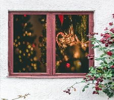 3D Tree Neon ZHUA602 Window Film Print Sticker Cling Stained Glass UV