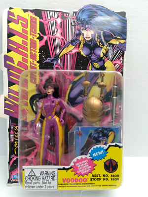 PLAYMATES WILD C.A.T.S VOODOO ACTION FIGURE WILDSTORM PROD. 1995 NEW SEALED CARD