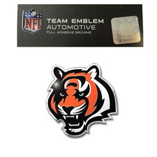NFL Cincinnati Bengals Aluminum Emblem Decal Size Aprx. 3 1/2 x 3 1/4 inches
