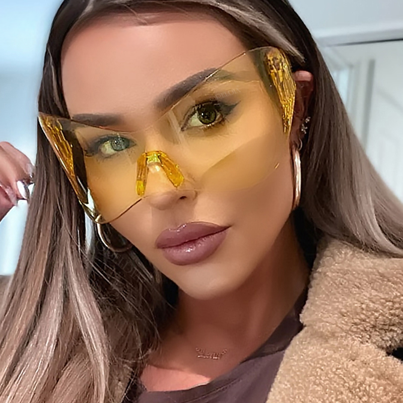 WOMEN SUNGLASSES FUTURISTIC OVERSIZED PUNK HUGE SHIELD ONE  display picture 1