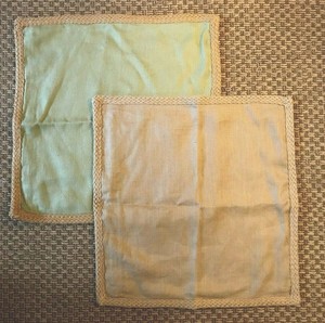 2 Pottery Barn New Pillow Covers Sage Green Tan Textured Linen