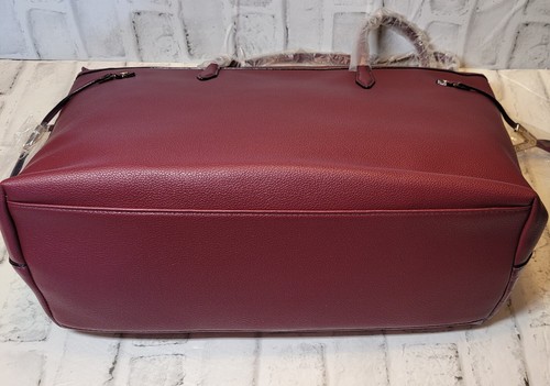 Victoria's Secret Carryall Tote Bag Limited Edition Bordeaux Patchwork Burgundy - Picture 10 of 13