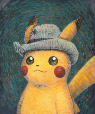 Pokmon×Van Gogh Museum ゴッホピカチュウ アートプリント Pikachu Van Gogh : Museum Grade Art Print 17x22 | eBay