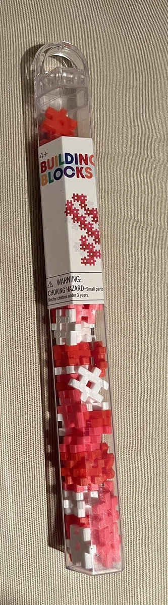 1 BRAND NEW Ankyo Hashtag Building Blocks 72 Count Tube Pink Red White