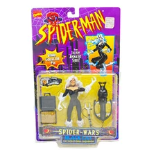 Spider-Man Toy Biz The Animated Series Spider-Wars Black Cat 1996 Crossbow VTG 