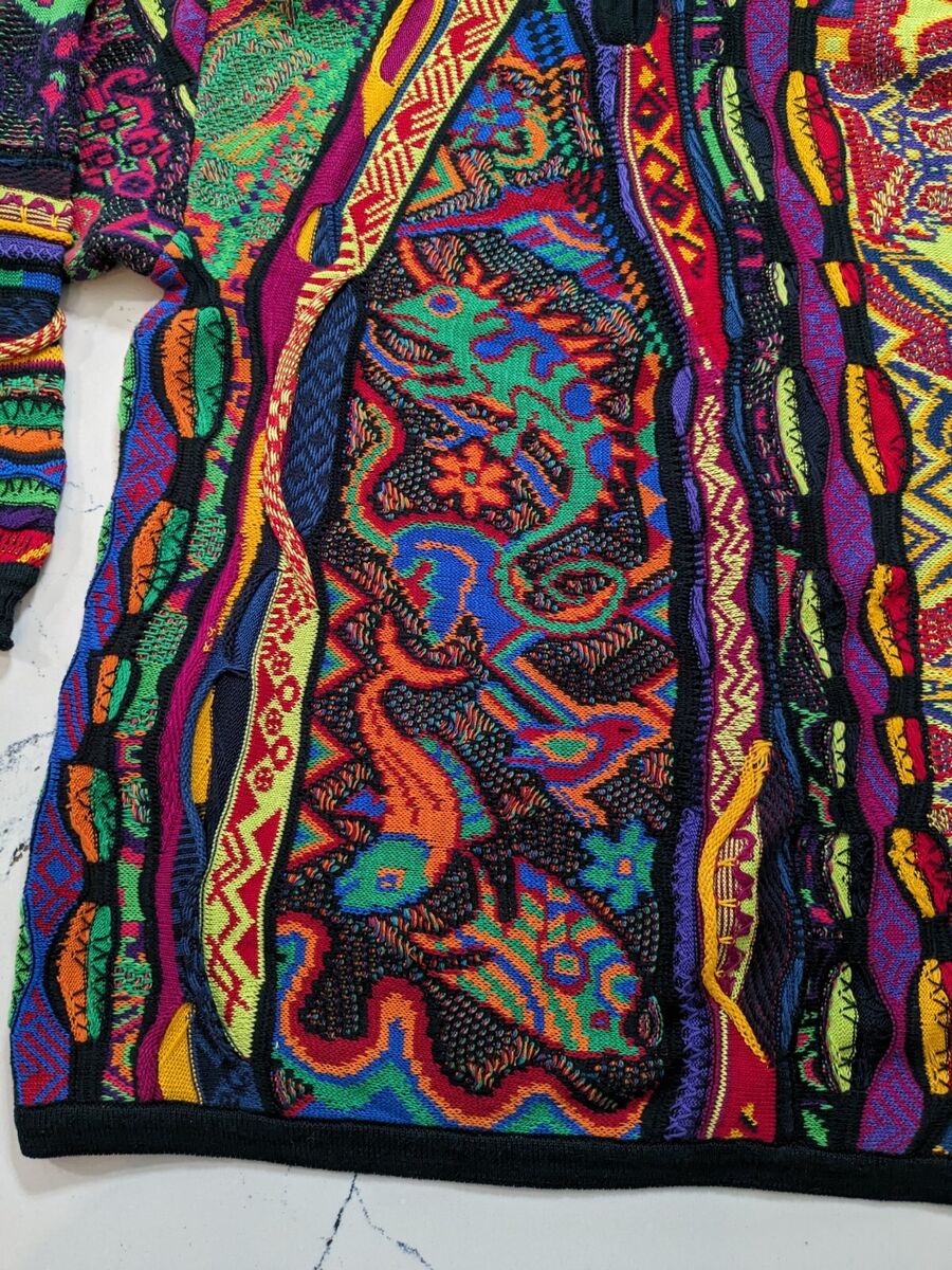 RARE Vintage 90's COOGI Vivid Animal Jungle Colorful 3D Knit RARE Vintage 90's COOGI Vivid Animal Jungle Colorful 3D Knit