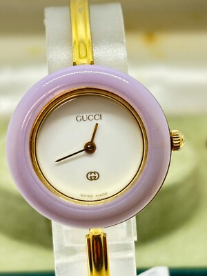 Near Mint w/Box] GUCCI 11/12 Change Bezel Watch 12 Colors Gold