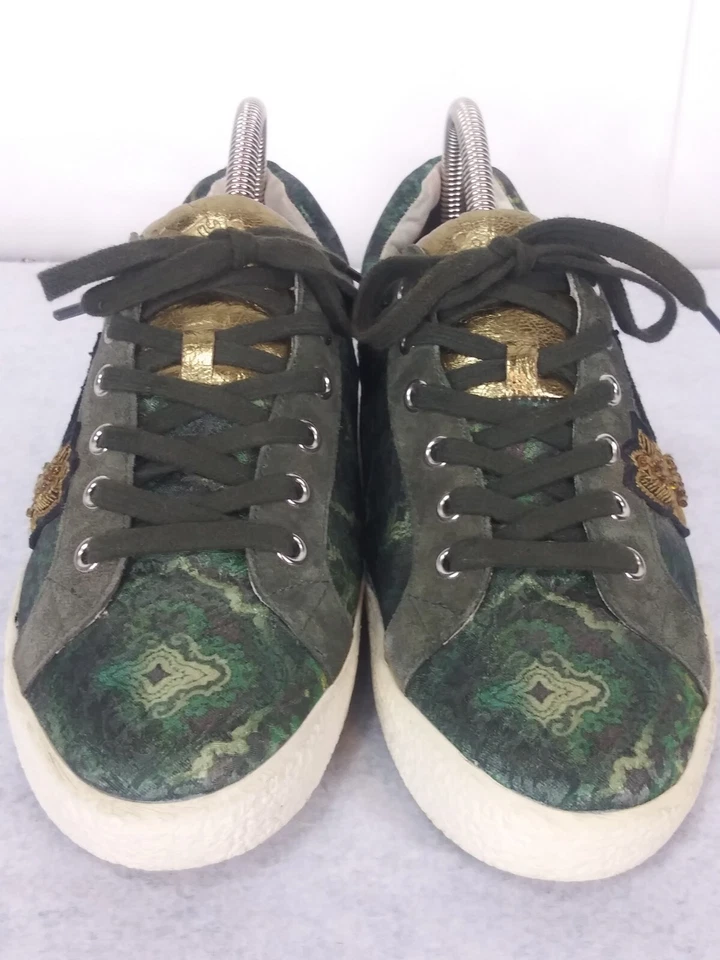Zapatillas ASH Estilo Militar Suela Gruesa Verde Dorado Para Mujer 39/US 8 Monopatín Foto 2 de 4