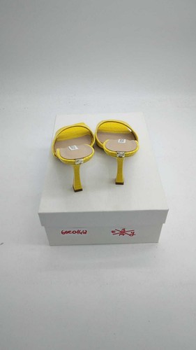 GUESS Scarpa shoes Sandalo Donna Woman Giallo Ecopelle Size 37 GUE014LZ - Picture 5 of 8