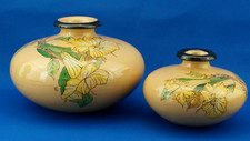 ZIPOLI CAIANI couple asymmetrical vases ceramic Art Deco Andlovitz Rometti style