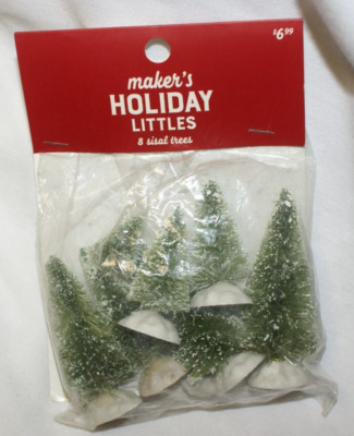 VTG Christmas Sisal Trees Maker's Holiday Littles Miniature Village 1.75''-3'' New