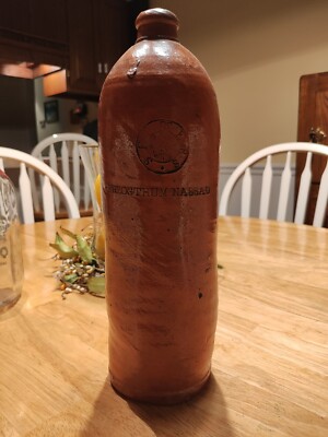 Antique Earthenware Bottle C. 1800'S Selters Herzogthum Nassau Germany Wine