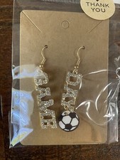 Adorable Game Day Soccer earrings Brand New