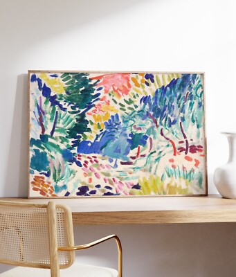 Henri Matisse Landschaft am Collioure Druck, Abstrakte Malerei, Moderne Kunst Poster