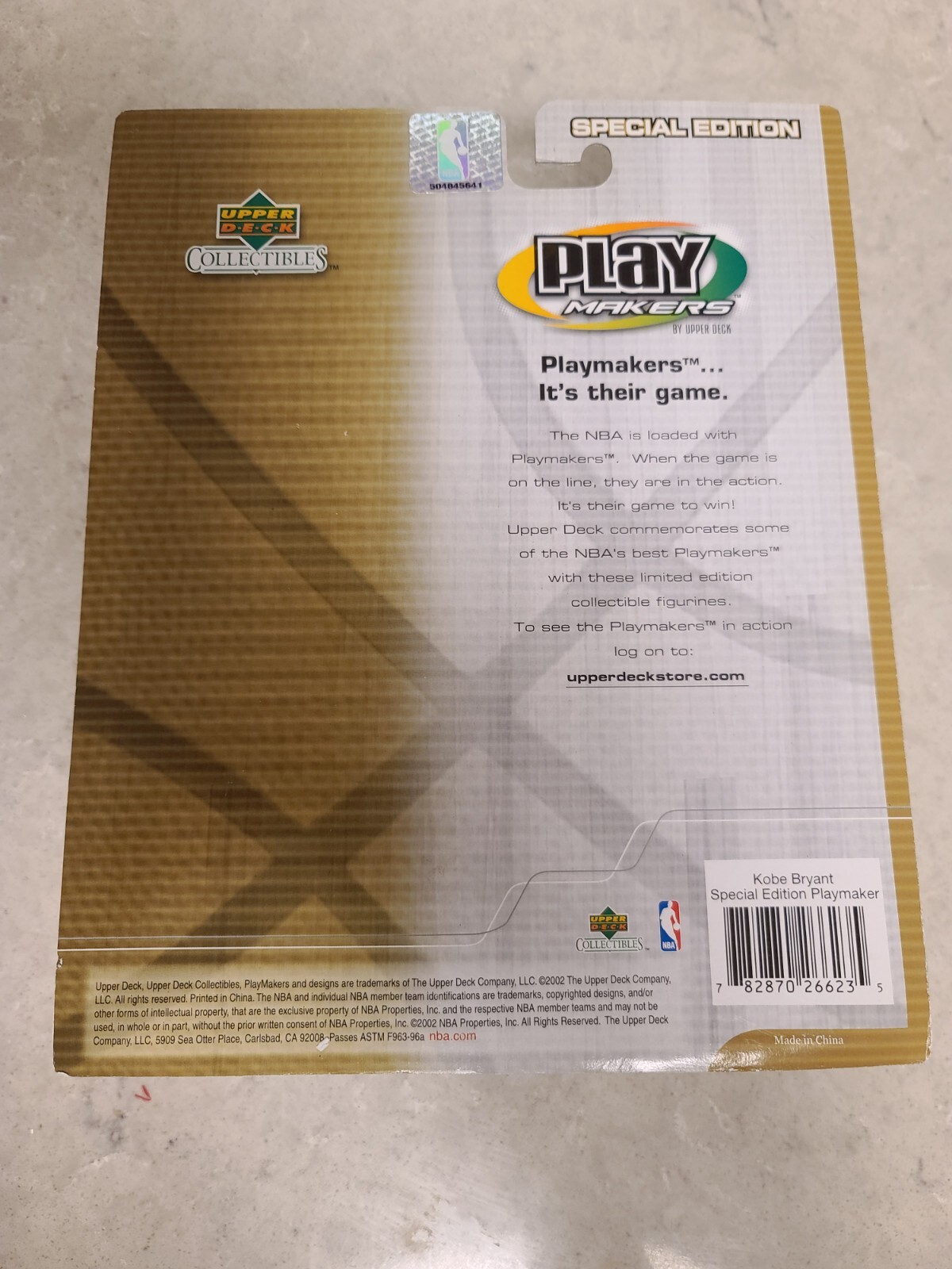 Rare Upper Deck Playmakers Kobe Bryant 2002 AllStar Game MVP Bobble