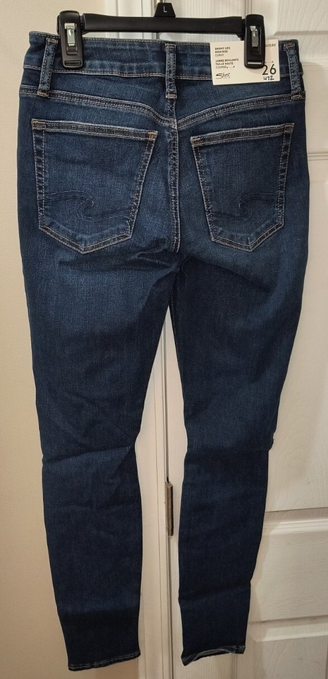 Women's Avery Curvy Fit High-Rise Skinny Crop Jeans – Dark Indigo & Power Stretch For Extra Curvy Figures - View #9