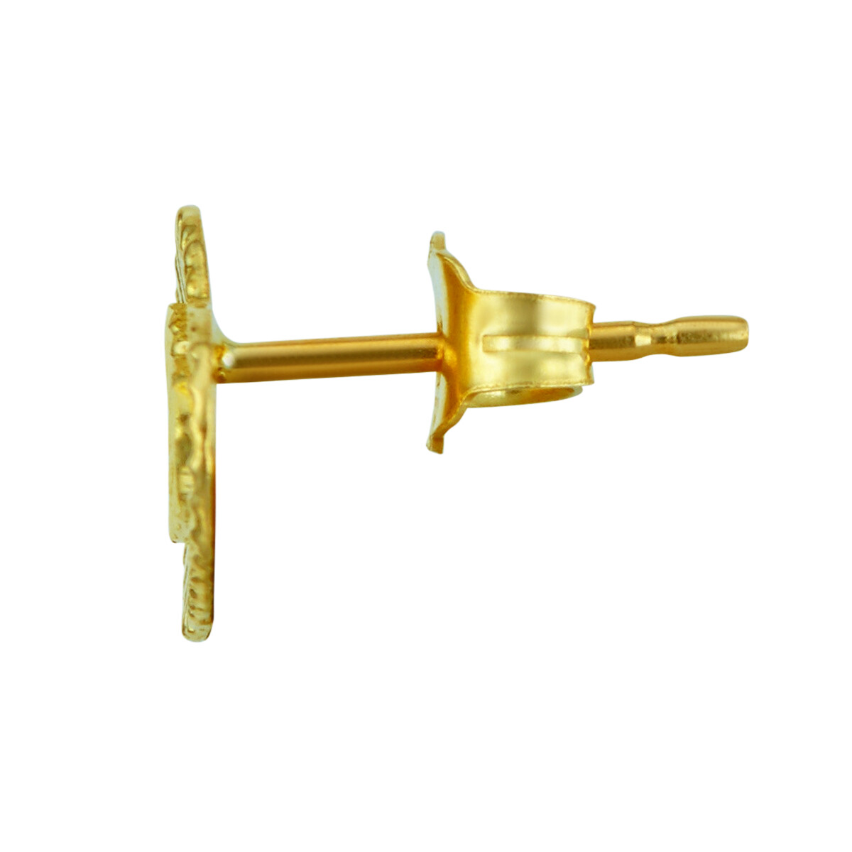 Wellingsale 14k Yellow Gold Heart Stud Earrings (8 X 8mm)