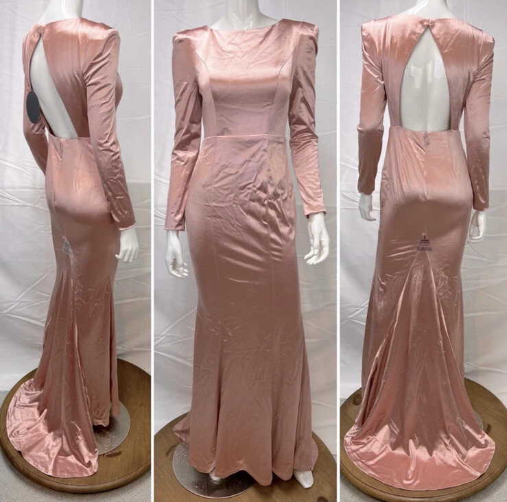 Nuevo con etiquetas Vestido de Tren Formal de Satén Rosa Bariano Australia 8 (US 4) Foto 2 de 4