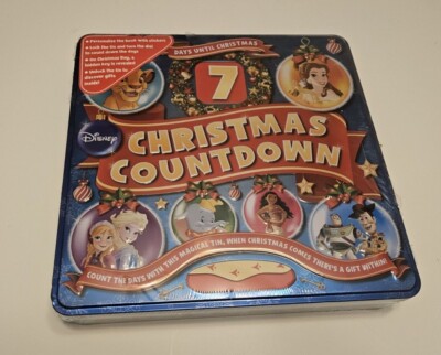 Disney Seven Days Until Christmas Countdown Magical Countdown Tin New Sealed