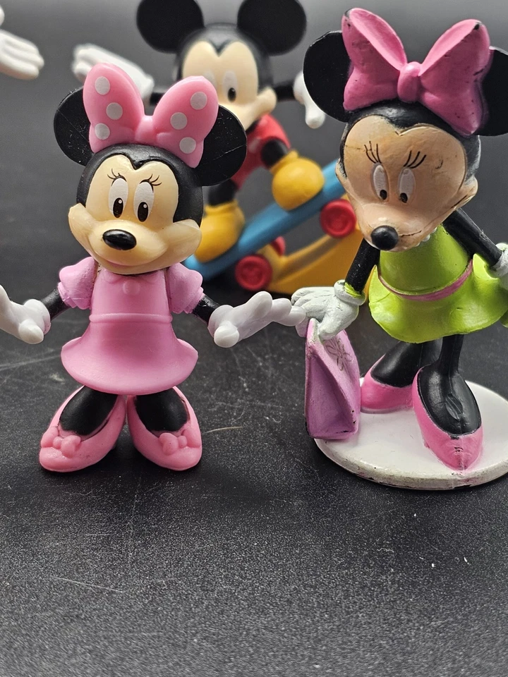 Disney Mickey Minnie Lucas Pete PVC Figuras Decoración de Pasteles Juguete Lote 2-3" Lote de 11 Foto 2 de 4