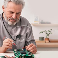 10X 20X Hands Free Magnifying Glasses for Close Work, Neck Wear Magnifier for...