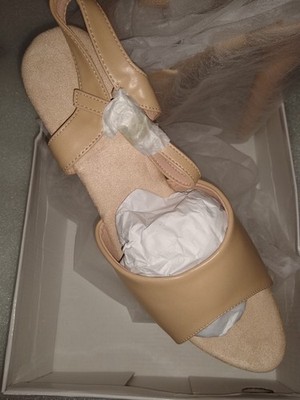  High Heel Plateau Sandalette beige ''NEU'' Gr. 44 im Karton 