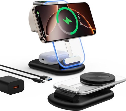 ESR Caricatore Wireless Pieghevole 75W10W Supporto e Pad di Ricarica