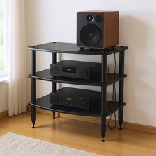 Pangea Audio Vulcan Three Shelf Audio Stereo Rack Media Stand Carbon Fiber Vinyl