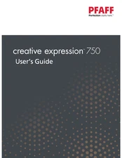 PFAFF Creative Expression 750 Manual: 152 Pages, Color, Instructions, User Guide