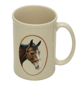 Vintage Horse Coffee Mug Equine Expressions 3D Equestrian Design Barbara Augello