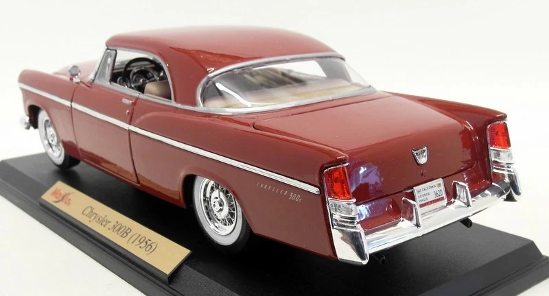 Maisto 1/18 Scale Diecast 31897 - 1956 Chrysler 300B - Maroon - Image 3 of 4
