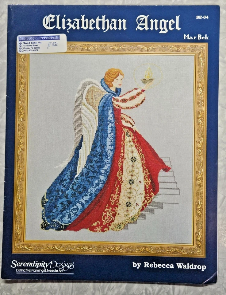 Lot 3 Angel Cross Stitch Charts MarBek Elizabethan & Angels Prayer Just Nan - Image 3 of 4
