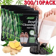 10-300X Detox Foot Patches Foot Pads Body Toxins Feet Slimming Cleansing Herbal