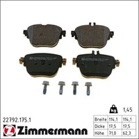 Zimmermann 22792.175.1 Bremsbelagsatz FüR Mercedes Benz CLS E Klasse W213 S213