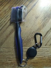 Double Sided Golf Club Cleaning Brush with Retractable Groove Sharpener golftb