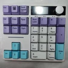 BOYI TD31Pro Mechanical Number Pad, Bluetooth5.0/2.4G/Type-C, White/Purple *READ