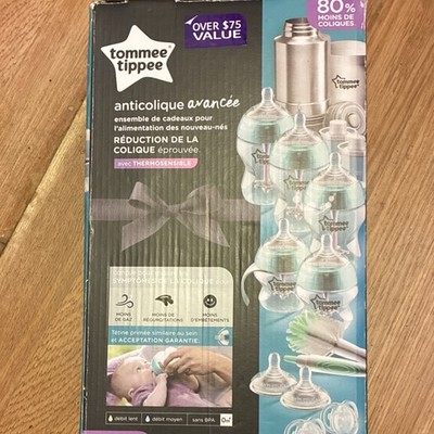 Tommee Tippee Advanced Anti-Colic Bottle Set 260ml Clear Blue Heat Sensitive