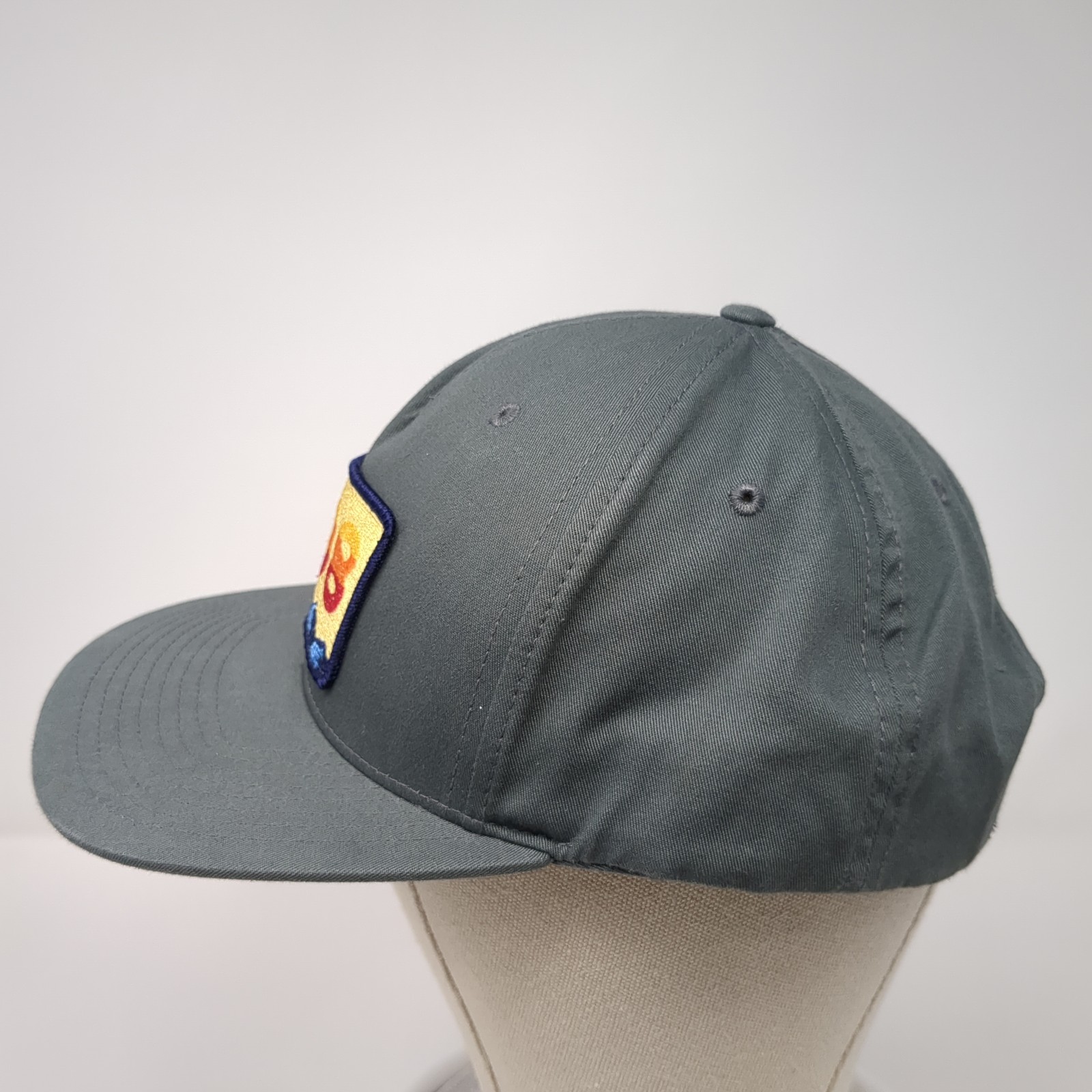 208 Patch Snapback Hat Gray One Size Adjustable V… - image 3