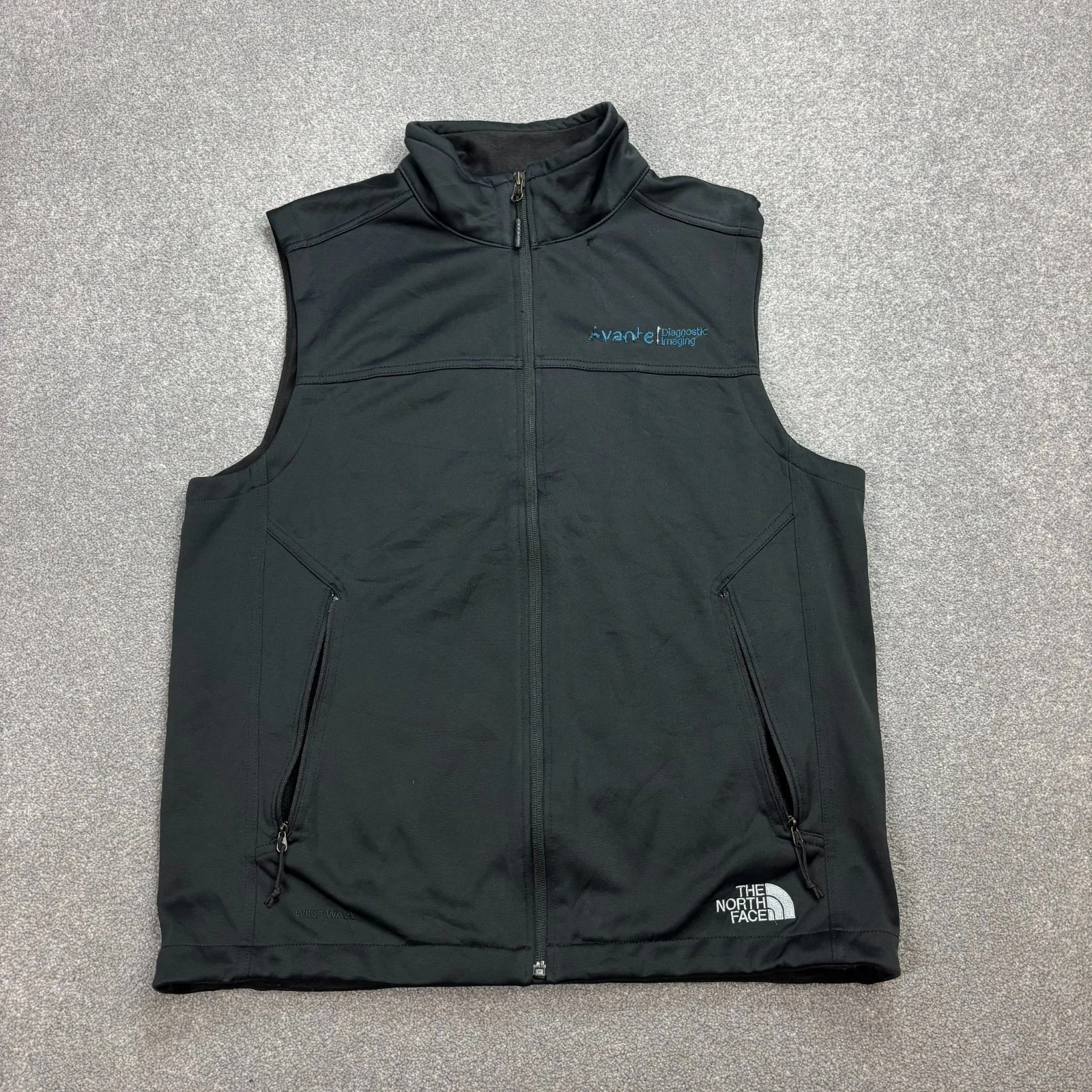 North Face Fleece Adult Medium Black Vest Windwall Escursionismo Giacca...