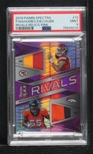 2018 Spectra Neon Pink Prizm 4/15 Bradley Chubb Patrick Mahomes II #13 PSA 9 1q7
