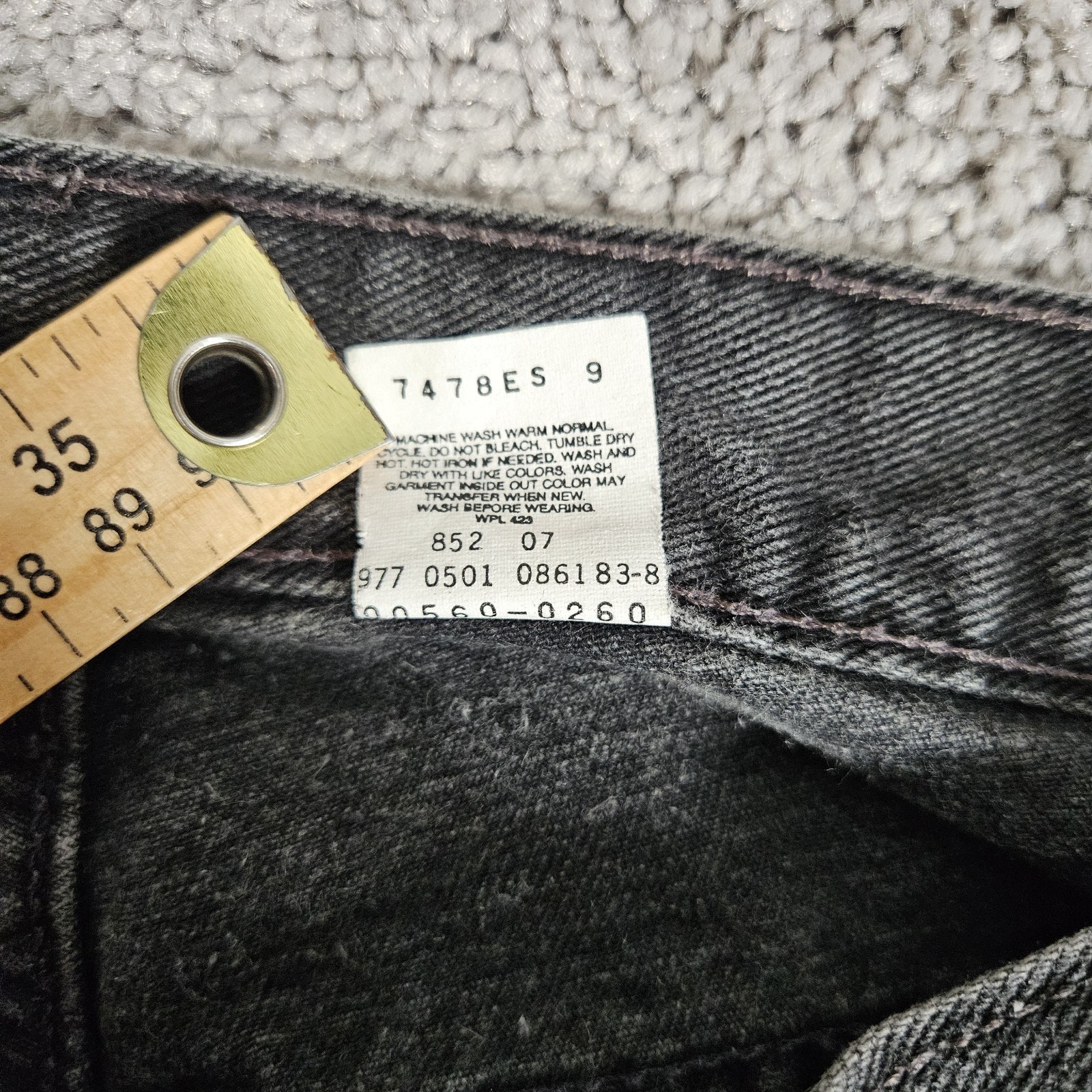 Vtg Levis 560 Jeans Mens 30X32 (Tag 33X34) Black Loose Tapered Grunge Skater thumbnail 4