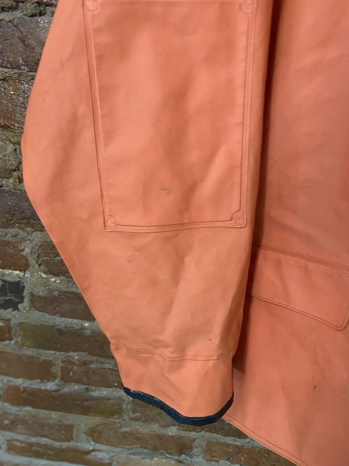 Chaqueta de lluvia Carhartt PVC exterior 2XL naranja cuello pana Foto 3 de 4