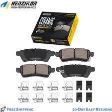 Rear Ceramic Brake Pads w/Hardware for 2005-2025 Nissan Frontier Xterra Equator