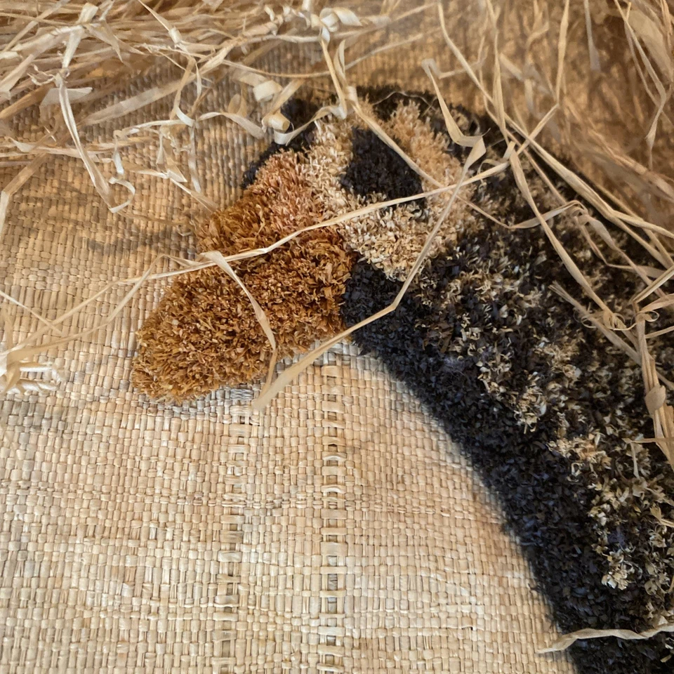 "Panel colgante de pared tejido africano vintage arte tribal artesanal 24""x 26""" Foto 3 de 4