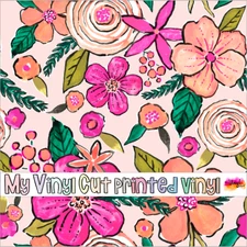 Printed Adhesive Vinyl Heat Transfer Vinyl 12 x 12 sheet WS-A Pattern