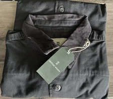 Mutual Weave Men’s XL Twill Shirt Jacket Black NWT Multiple Pockets Mediumweight