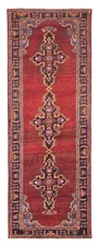 Vintage Hand-knotted Runner Rug 3'7" x 10'1" Traditional Oriental Wool Carpet