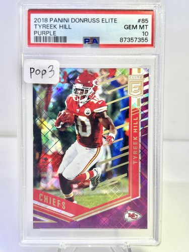 2018 Donruss Elite #85 Tyreek Hill Purple PSA 10 #/99