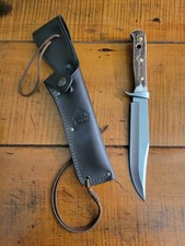 Vintage- Puma Bowie Knife, #6396,  Staghorn Handle, German Steel, Leather Sheath